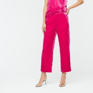 J.Crew Easy Pull-On Crushed Velvet Pink Pants Size 2, excellent condition